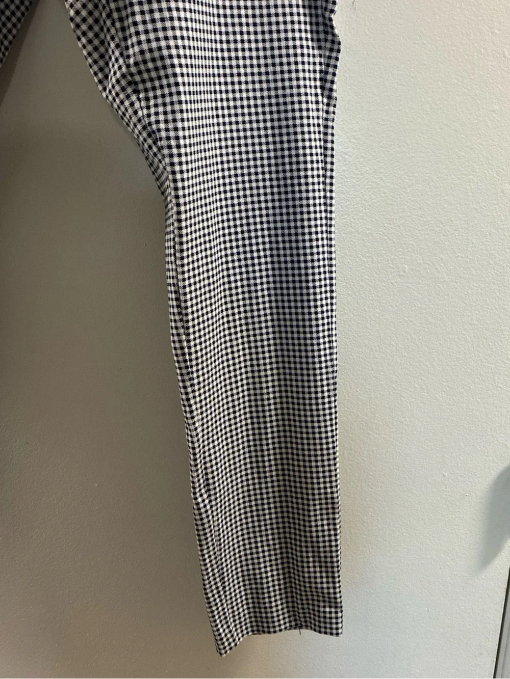 Michael Kors Black and White Gingham Slim Pencil Pants